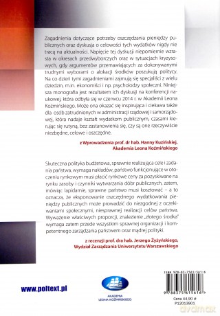 Celowość i oszczędność wydatków publicznych - Hanna Kuzińska [KSIĄŻKA]