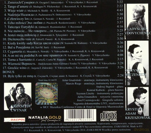 Vdovychenko, Krzeszowiak, Reczeniedi, Cwynar: Anna - Pamięci Anny German [CD] 