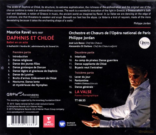Orchestre Et Choeurs De L'opera Paris/Philippe Jordan: Ravel: Daphnis Et Chloe; La Valse [CD]