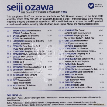 Seiji Ozawa: Seiji Ozawa - The Complete Warner Recordings [25CD]