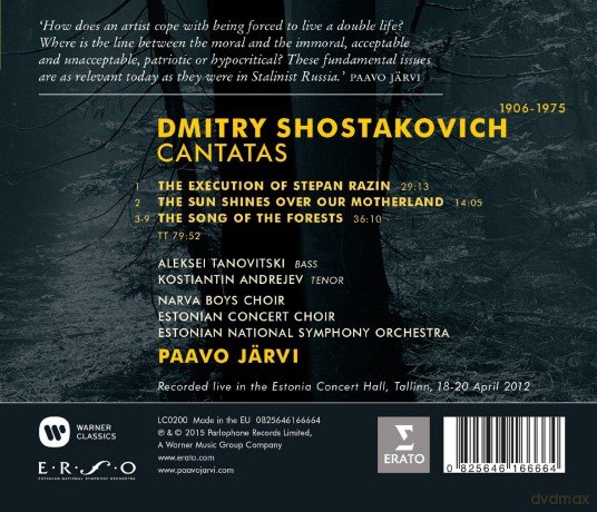 Estonian National Symphony Orchestra/Paavo Jarvi: Shostakovich Cantatas [CD]