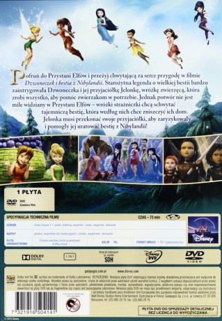 Dzwoneczek i bestia z Nibylandii (Disney) [DVD]