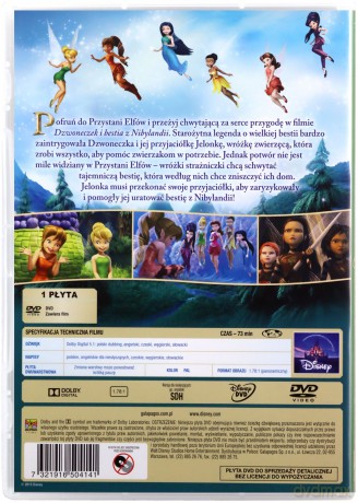 Dzwoneczek i bestia z Nibylandii (Disney) [DVD]