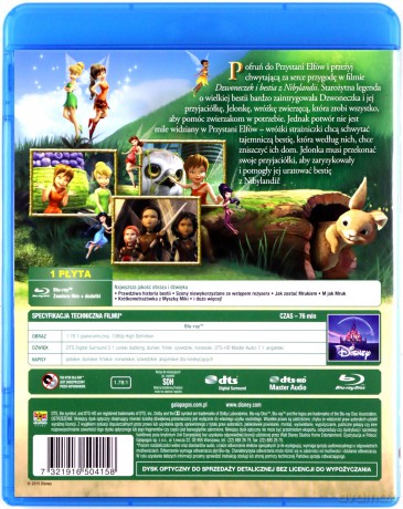 Dzwoneczek i bestia z Nibylandii (Disney) [Blu-Ray]