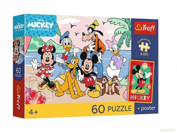 TREFL 60 el. Mickey and Friends + plakat [PUZZLE]