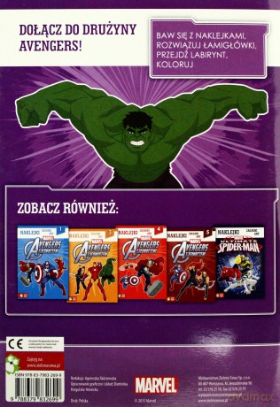 Avengers. Naklejki, zabawy, gry część 2 [KSIĄŻKA]