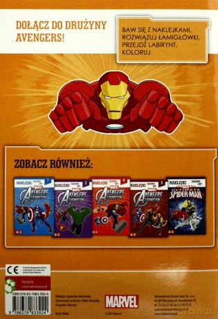 Avengers. Naklejki, zabawy, gry część 3 [KSIĄŻKA]