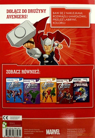 Avengers. Naklejki, zabawy, gry część 4 [KSIĄŻKA]