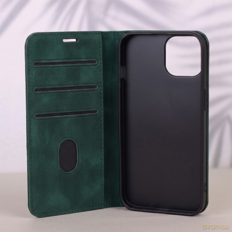 Etui Smart Suede do Xiaomi Redmi Note 15 Pro Plus 5G zielone