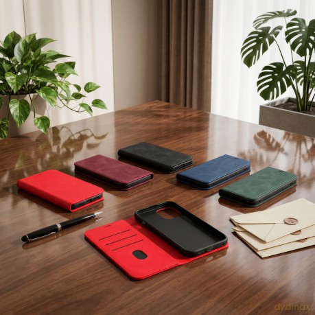 Etui Smart Suede do Xiaomi Redmi Note 15 Pro Plus 5G zielone