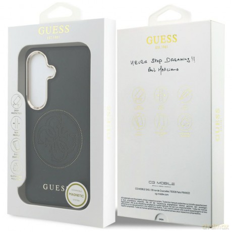 Guess nakładka Perforated Logo MagSafe do Samsung Galaxy S26 czarna