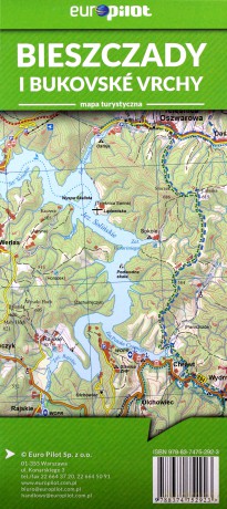 Bieszczady i Bukovske Vrchy mapa turystyczna skala 1:70 000