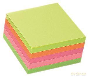 Bloczek samoprzylepny 75x75 mm neon