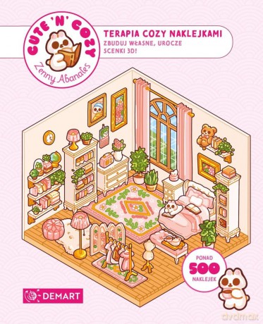 Cute'n Cozy. Terapia Cozy naklejkami - Zenny Abanales [KSIĄŻKA]