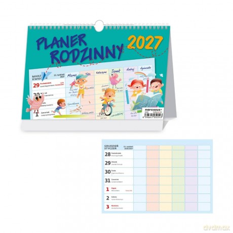 Kalendarz 2027 biurkowy tygodniowy planer [KALENDARZ]