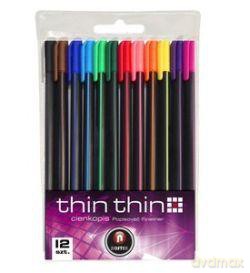 Cienkopis Thin Thin 12 kolorów