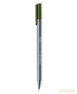 Cienkopis Triplus Fineliner oliwkowy