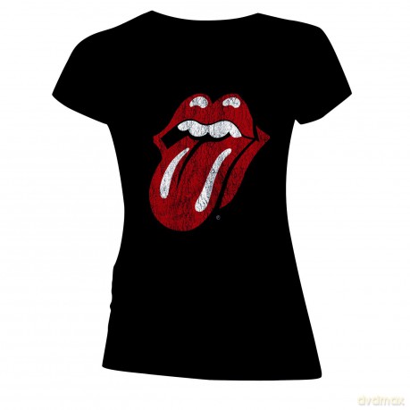 The Rolling Stones: Classic Tongue M Black Skinny [T-SHIRT]