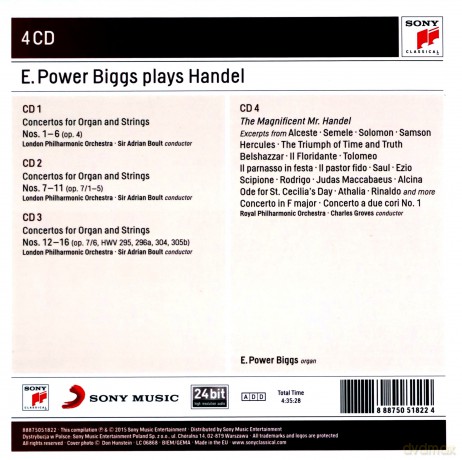 Power Biggs, E.: E. Power Biggs Plays Handel - The 16 Concertos and More [4CD]