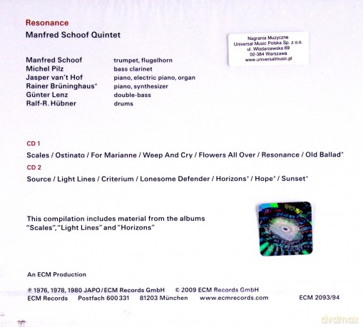 Schoof, Manfred: Resonance [2CD]