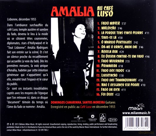 Amalia Rodriguez: Au Café Luso [CD]