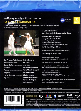 Le Concert D'astree, Emmanuelle Haim, David Lescot: Mozart: La Finta Giardiniera [Blu-Ray]