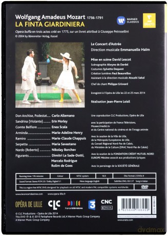 Le Concert D'astree, Emmanuelle Haim, David Lescot: Mozart: La Finta Giardiniera [DVD]