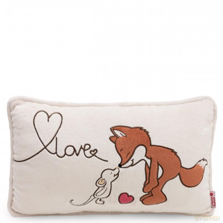 NICI Poduszka Love lis Miro i mysz Mira 43 × 25 cm prostokątna