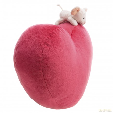 NICI Poduszka w kształcie serca 35 × 30 cm z pluszakiem Love mysz Mira 12 cm