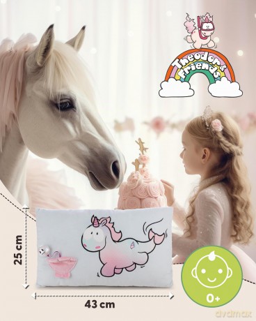 NICI Poduszka jednorożec Nerina 43 × 25 cm