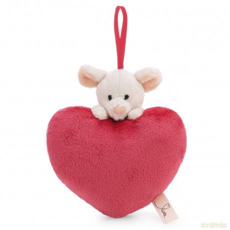 NICI Pluszowe serce Love mysz Mira 12 cm z pętelką