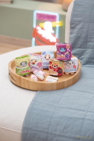 NICI Zestaw pluszak krowa Moono 8 cm ze szklanką mleka i strojem kartonu mleka, w pudełku prezentowym 8,5 × 6,5 × 10 cm