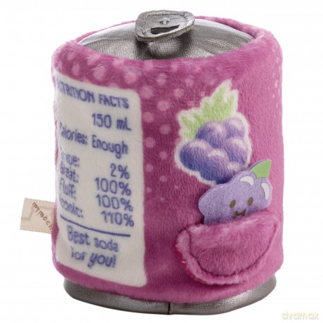 NICI Zestaw pluszak manat Wilbur 8 cm z winogronami i strojem puszki napoju, w pudełku prezentowym 8,5 × 6,5 × 10 cm