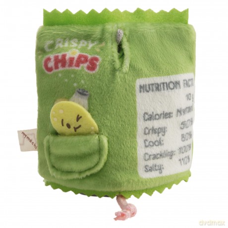 NICI Zestaw pluszak mysz Nibbli 8 cm z chipsem i strojem opakowania chipsów, w pudełku prezentowym 8,5 × 6,5 × 10 cm
