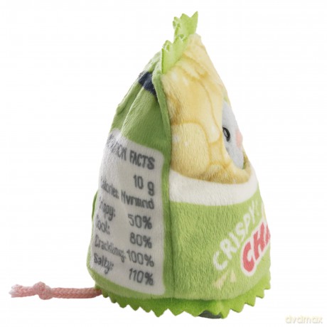 NICI Zestaw pluszak mysz Nibbli 8 cm z chipsem i strojem opakowania chipsów, w pudełku prezentowym 8,5 × 6,5 × 10 cm