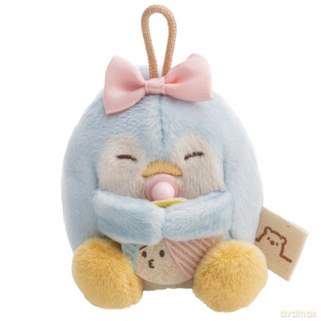 NICI Zestaw pluszak pingwin Waddle 7 cm z piłką i łóżeczkiem z karabińczykiem, w pudełku prezentowym 8,5 × 6,5 × 13 cm