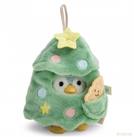 NICI Zestaw pluszak pingwin Waddle 8 cm z piernikiem i strojem choinki, w pudełku prezentowym 8,5 × 6,5 × 10 cm