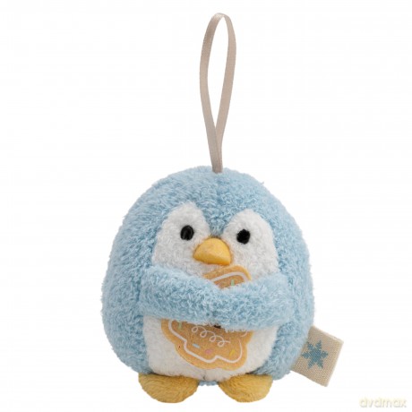 NICI Zestaw pluszak pingwin Waddle 8 cm z piernikiem i strojem choinki, w pudełku prezentowym 8,5 × 6,5 × 10 cm