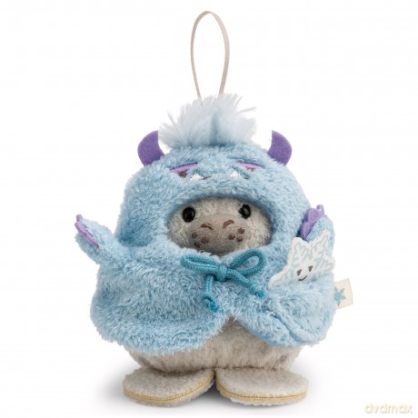 NICI Zestaw pluszak foka Yuki 8 cm z płatkiem śniegu i strojem Yeti, w pudełku prezentowym 8,5 × 6,5 × 10 cm
