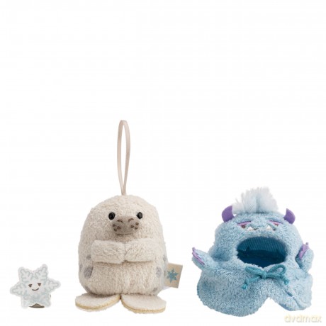 NICI Zestaw pluszak foka Yuki 8 cm z płatkiem śniegu i strojem Yeti, w pudełku prezentowym 8,5 × 6,5 × 10 cm
