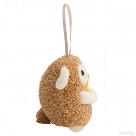 NICI Zestaw pluszak owca Wools brązowa 8 cm z dzwoneczkiem i strojem renifera, w pudełku prezentowym 8,5 × 6,5 × 10 cm