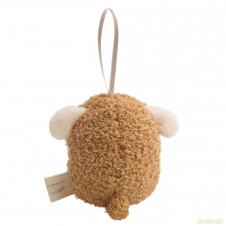 NICI Zestaw pluszak owca Wools brązowa 8 cm z dzwoneczkiem i strojem renifera, w pudełku prezentowym 8,5 × 6,5 × 10 cm