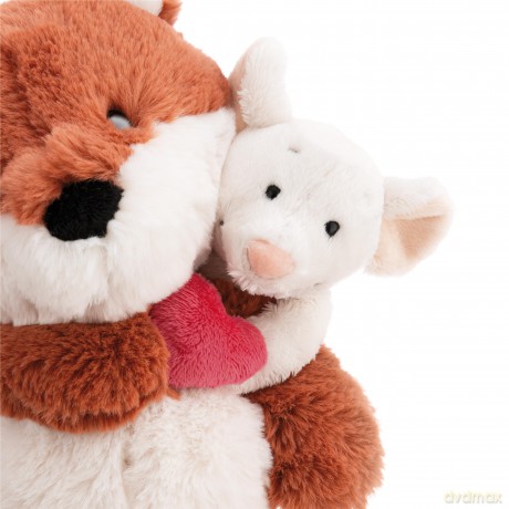 NICI Pluszak Love lis Miro 28 cm z sercem i myszą Mira 15 cm