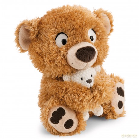 NICI Pluszak miś Capiccino 25 cm z dzierganym misiem Teddy 7 cm