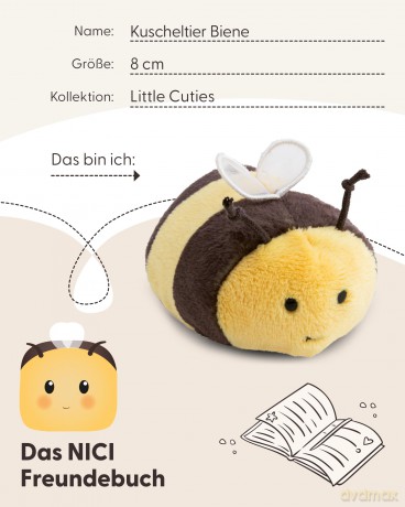 NICI Pluszak pszczółka 8 cm