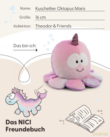 NICI Pluszak ośmiornica Maris 16 cm