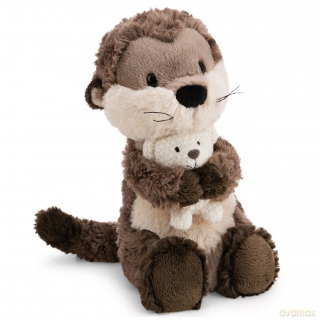 NICI Pluszak wydra Ophelio 25 cm stojąca z dzierganym misiem Teddy 7 cm