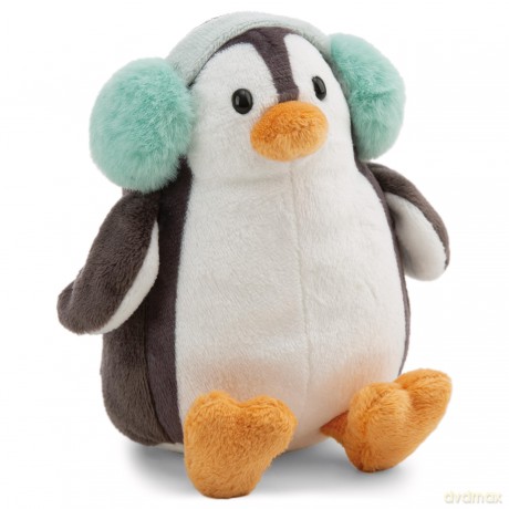 NICI Pluszak pingwin z nausznikami 12 cm siedzący