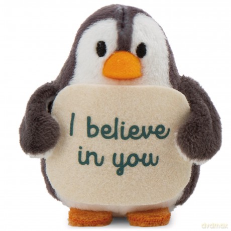 NICI Pluszak pingwin z napisem I believe in you 7 cm