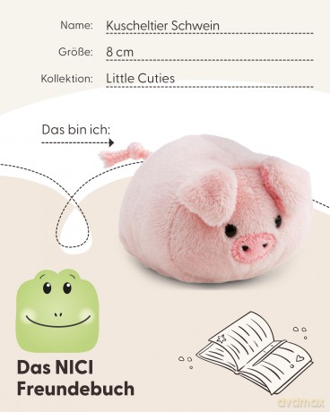 NICI Pluszak świnka 8 cm